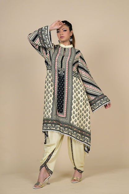 Elegant Traditional Outfit - Handcrafted Design, Premium Quality Fabric Cotton Muslin #ISH-27-02