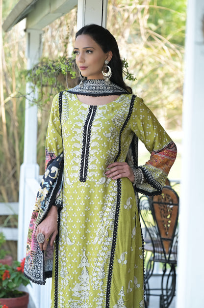 Embroidered Pakistani Cotton Muslin Suit - Summer Collection #ISH-016-01