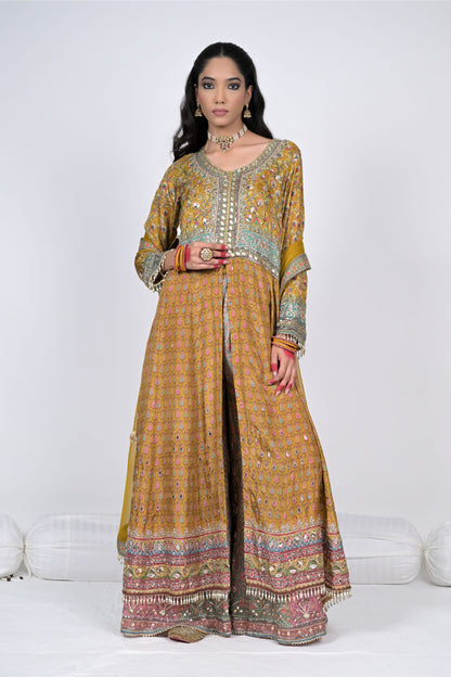 Royal Grandeur in Mustard: Rajwada Rivaaz Anarkali Suit