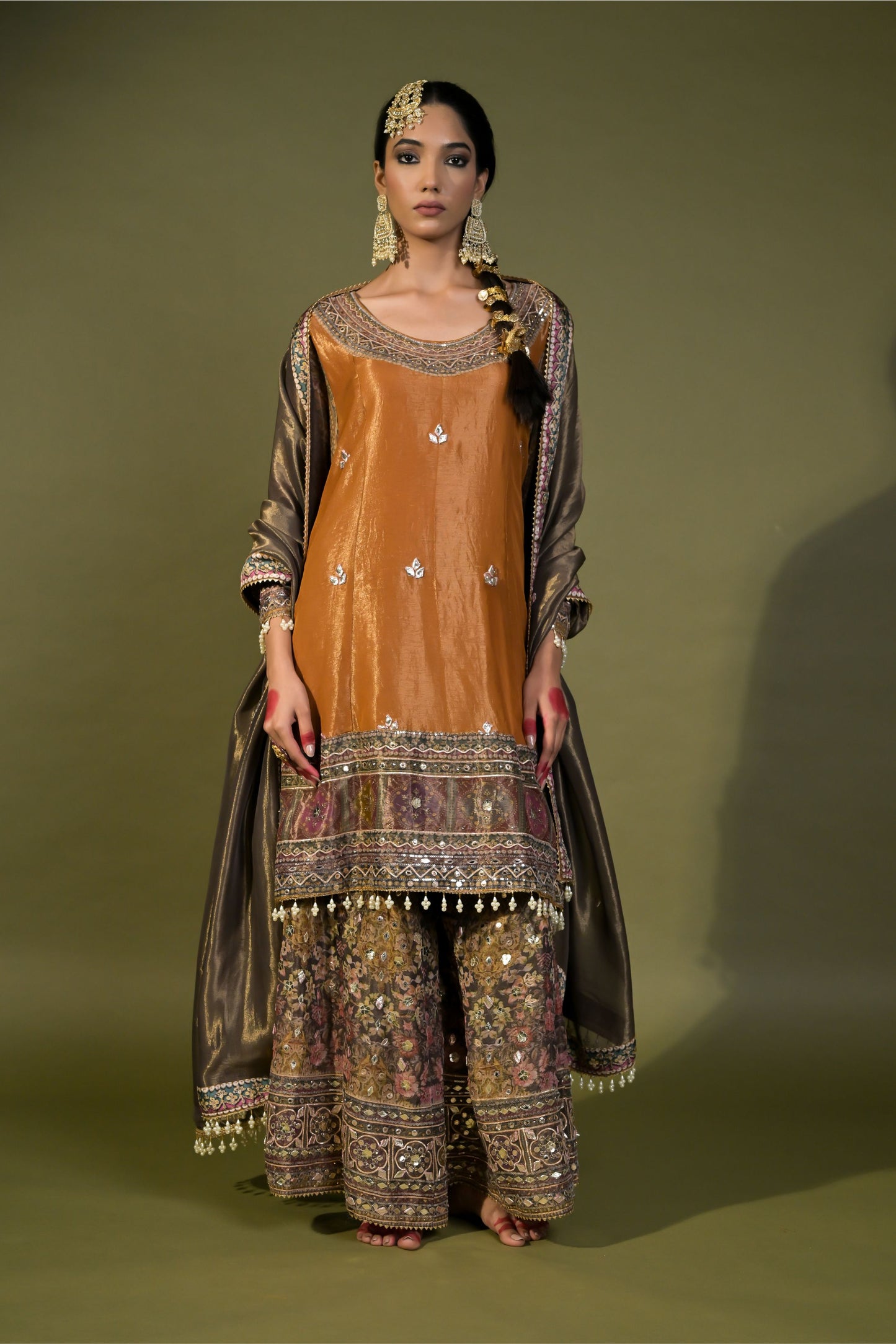 Rajwada Riwaaz: Embrace Royalty with Mustard Sharara Suit