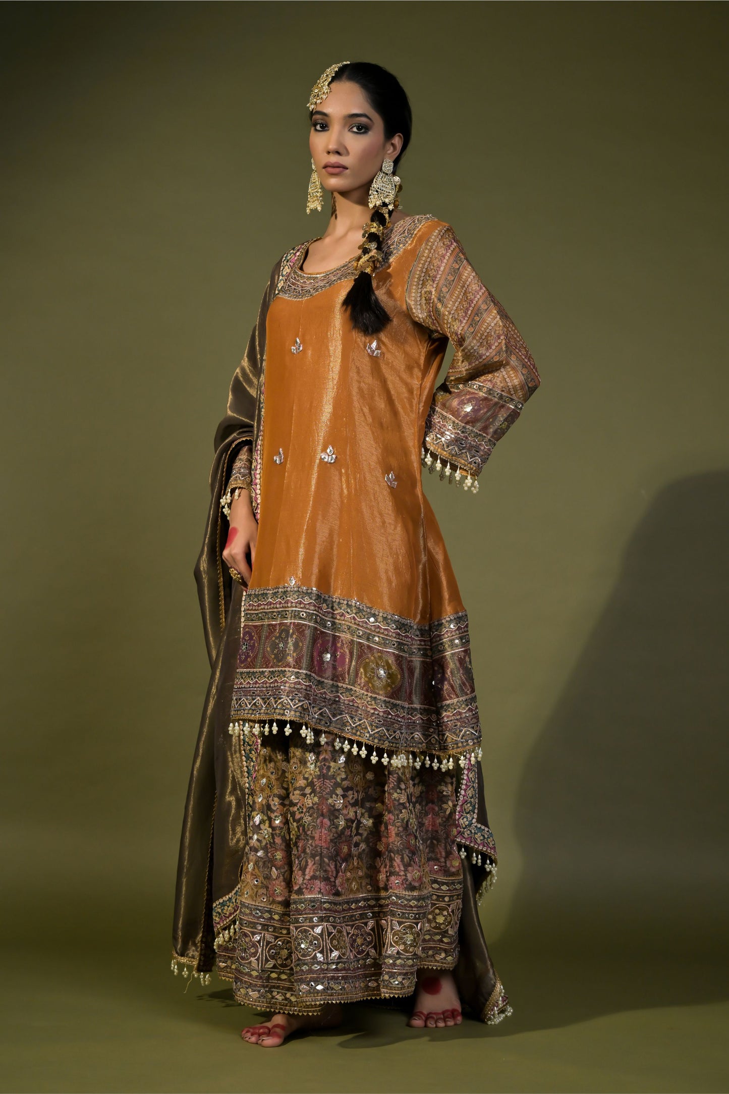 Rajwada Riwaaz: Embrace Royalty with Mustard Sharara Suit