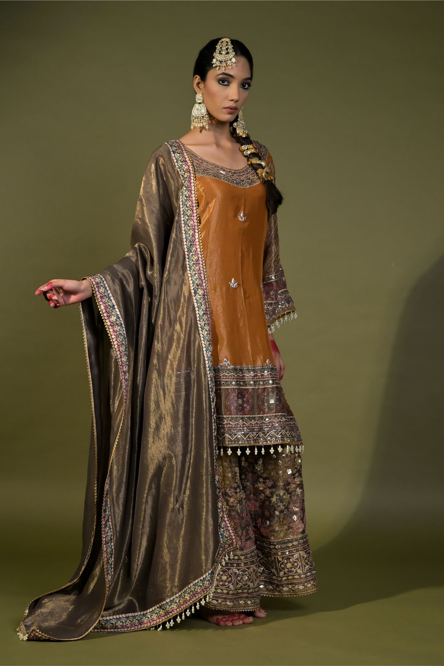 Rajwada Riwaaz: Embrace Royalty with Mustard Sharara Suit