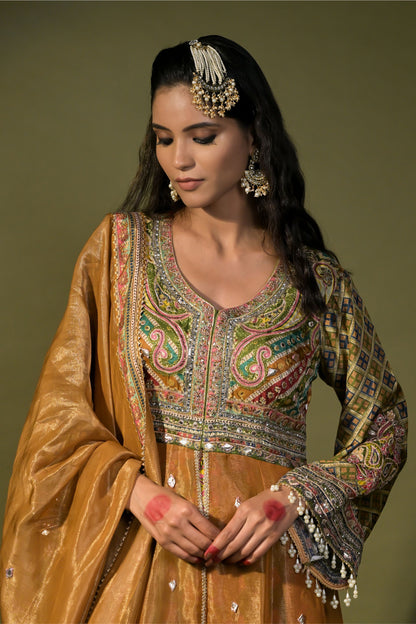 Regal Charm: Rajwada Riwaaz Viscose Crepe Anarkali Suit