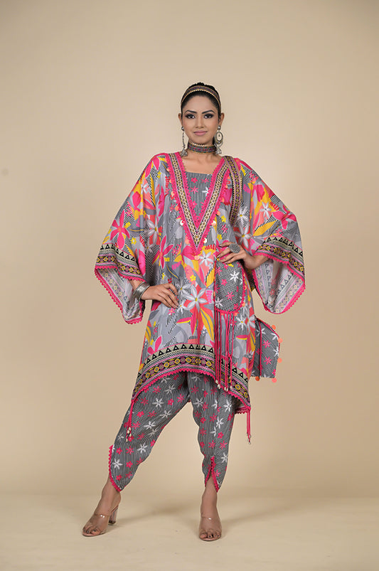 Vibrant Multicolored Bohemian Dress - Unleash Your Free Spirit - Cotton Muslin #ISH-23-01