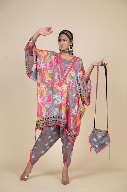 Vibrant Multicolored Bohemian Dress - Unleash Your Free Spirit - Cotton Muslin #ISH-23-01