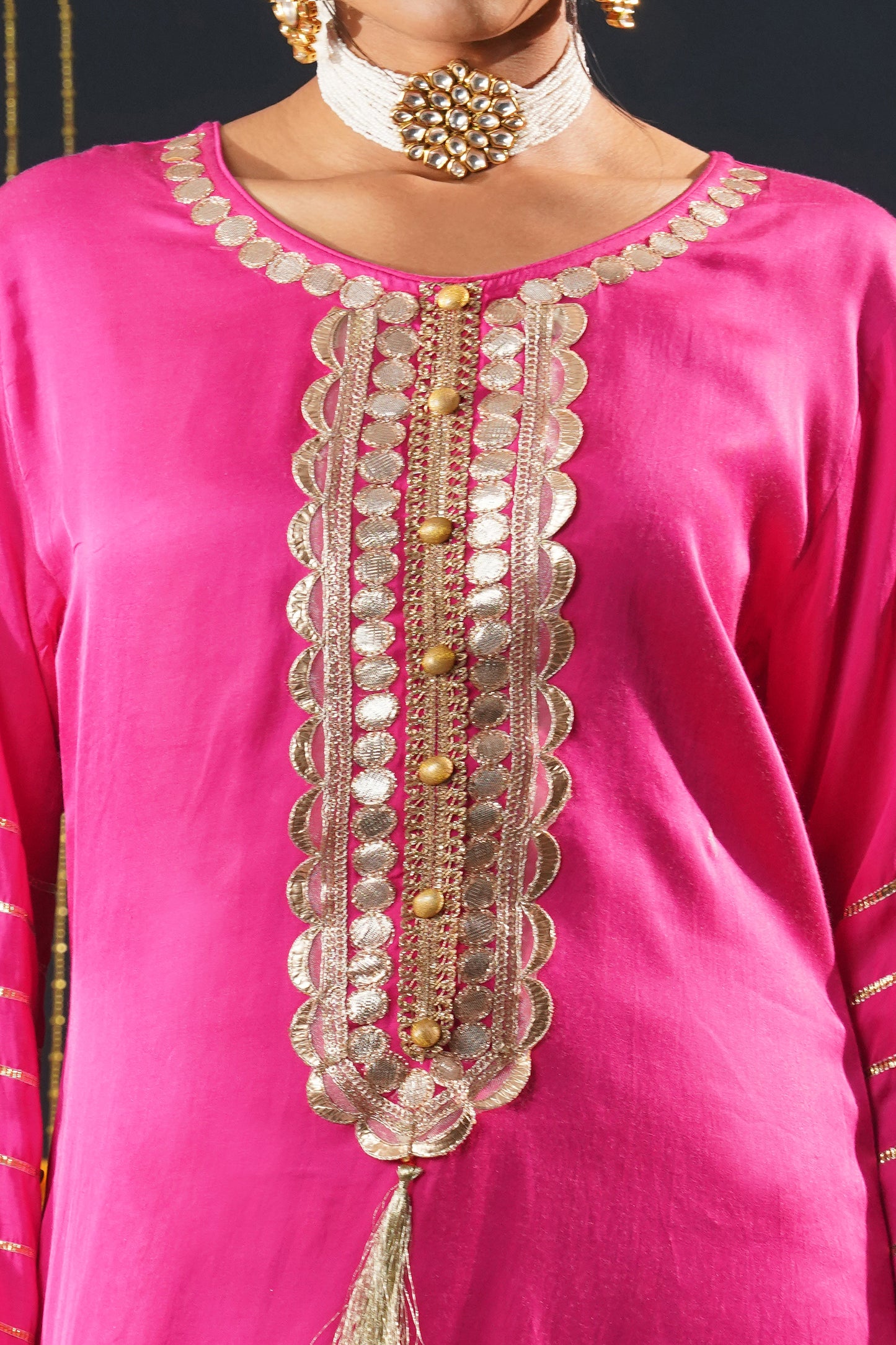 Pink Crepe Choga Suit Effortlessly Elegant - Jashn-E-Rang