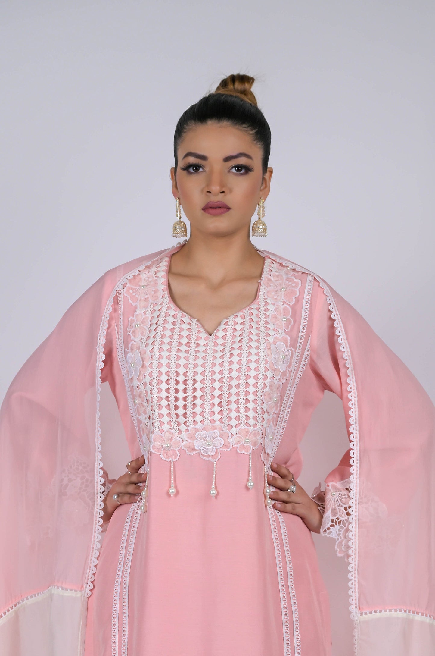 Stunning Blossom Pink Cotton Silk Suit Set - A Touch of Grace and Style - #ISH-53-02