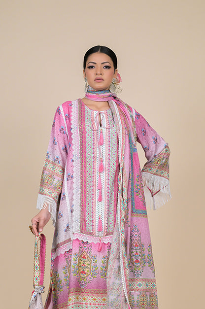 Graceful Looking Pink Designer Suit - Perfect for Every Occasion Cotton Muslin - #ISH-34-01