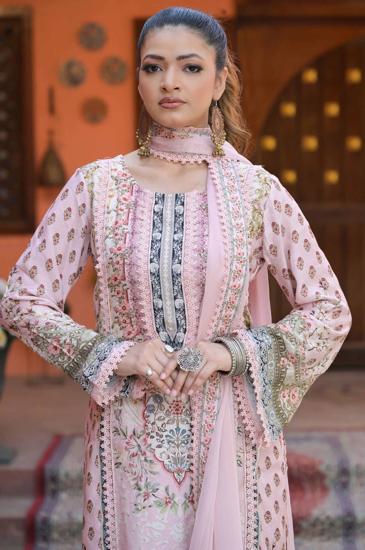 Elegant Pakistani Suit Set, Cotton Muslin - Summer Collection  #ISH1395