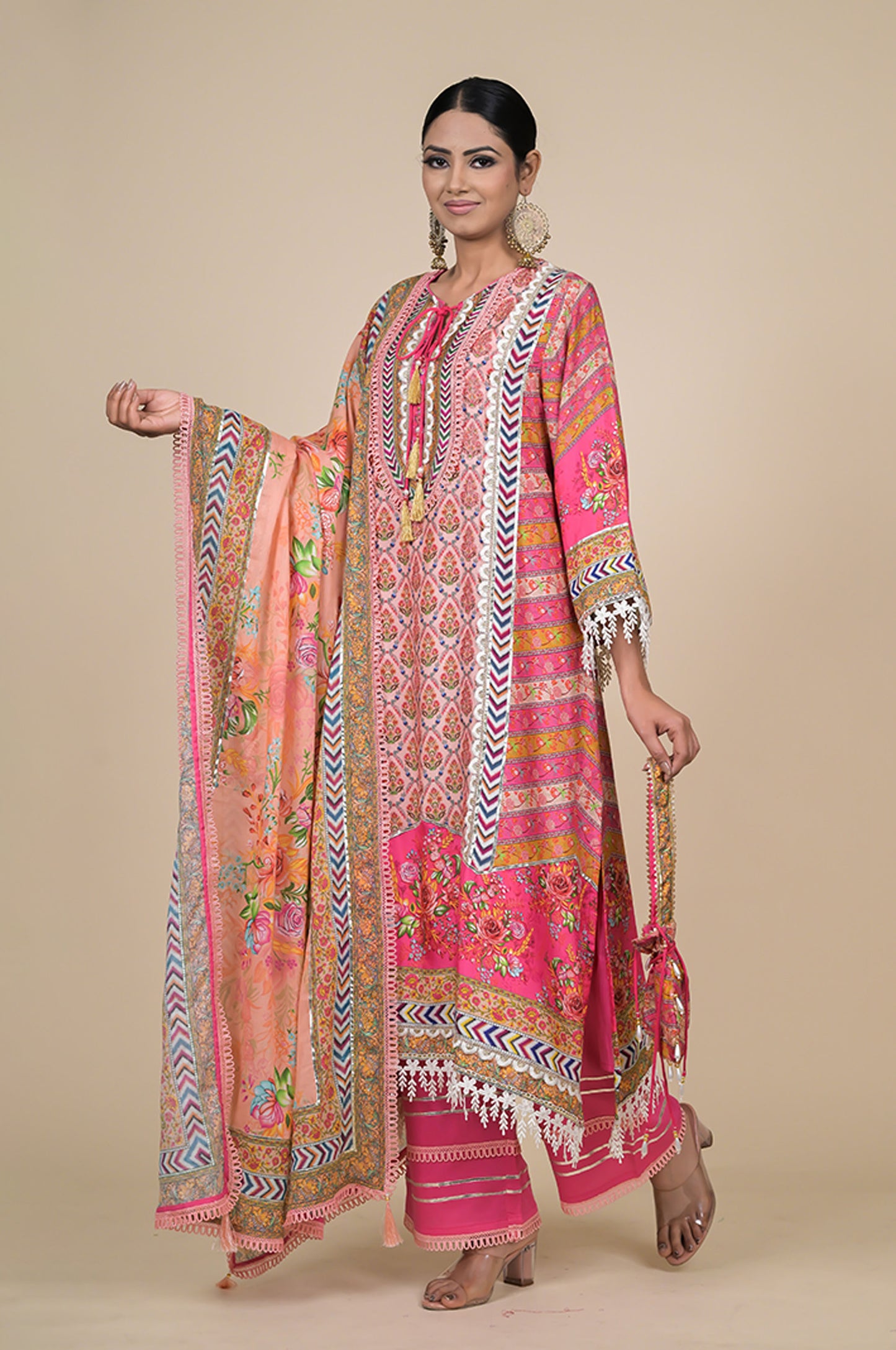 Elegant Pink Designer Suit - Perfect for Every Occasion Cotton Muslin - #ISH-33-02