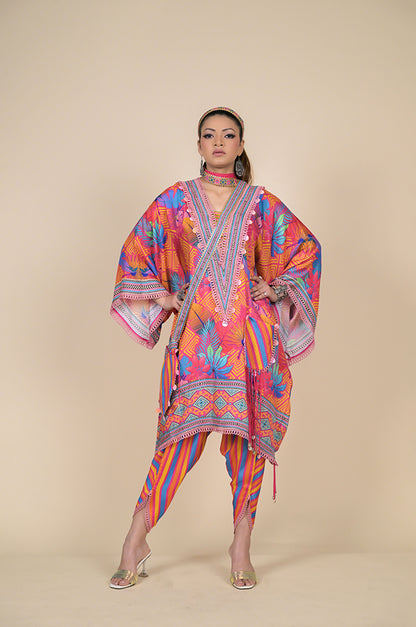 Vibrant Multicolored Bohemian Dress - Unleash Your Free Spirit - Cotton Muslin #ISH-23-02