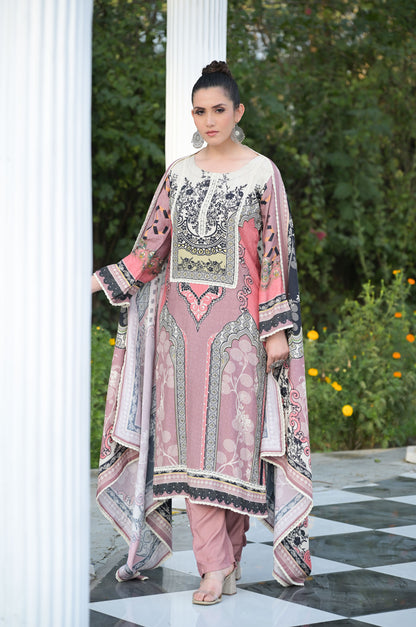 Multi Color Pakistani Suit Set, Cotton Muslin - Summer Collection #ISH-08-01