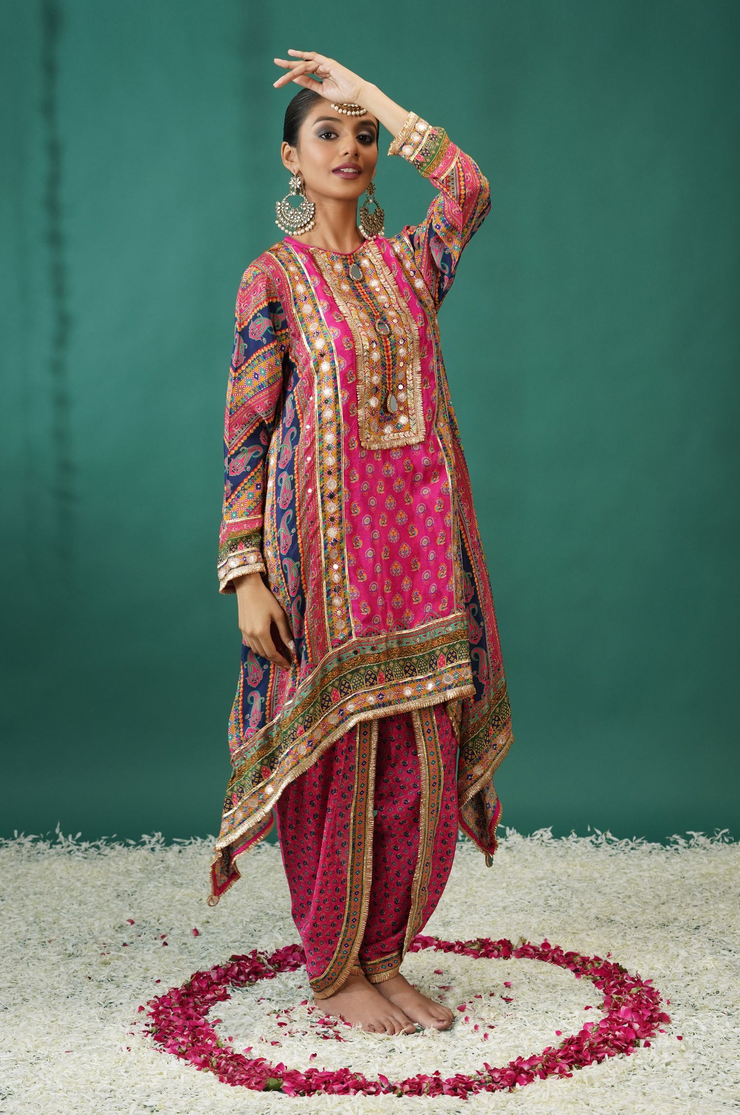 Stunning Baby Pink Kurti with Dhoti Pant : Sawara Collection